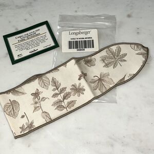 Longaberger handle tie natural botanical NEW